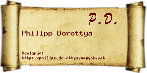 Philipp Dorottya névjegykártya